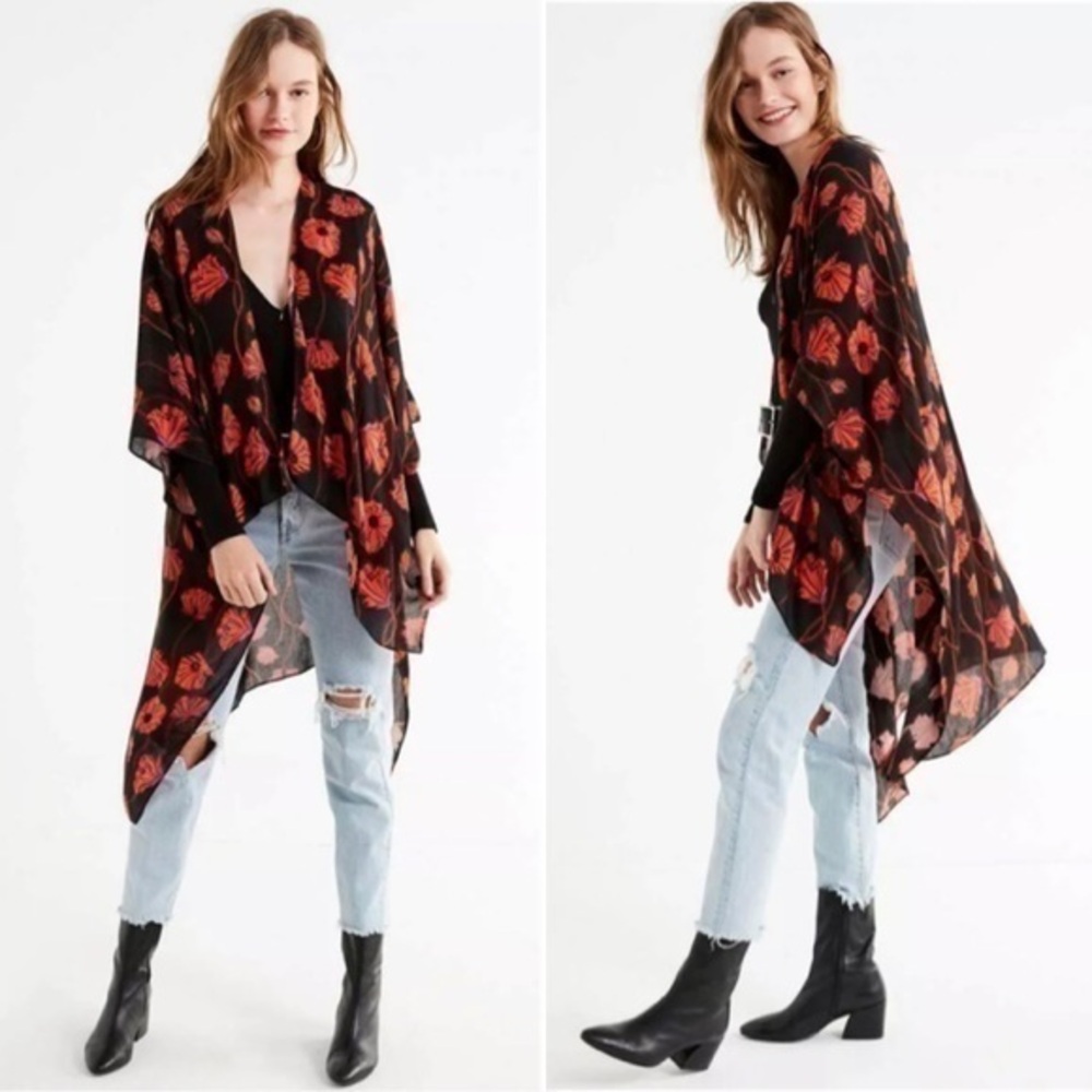 Free People Floral Cover Up One Size